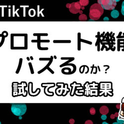 【TikTok】プロモート機能でバズるのか？試してみた結果-費用と効果-00